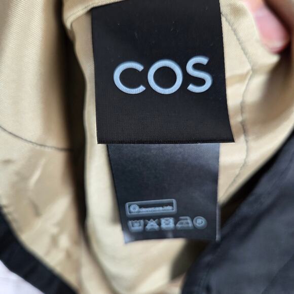 COS Black Satin Midi Turtleneck Dress Sz 12 Relaxed Fit Modern Luxury Minimalist - Picture 10 of 16